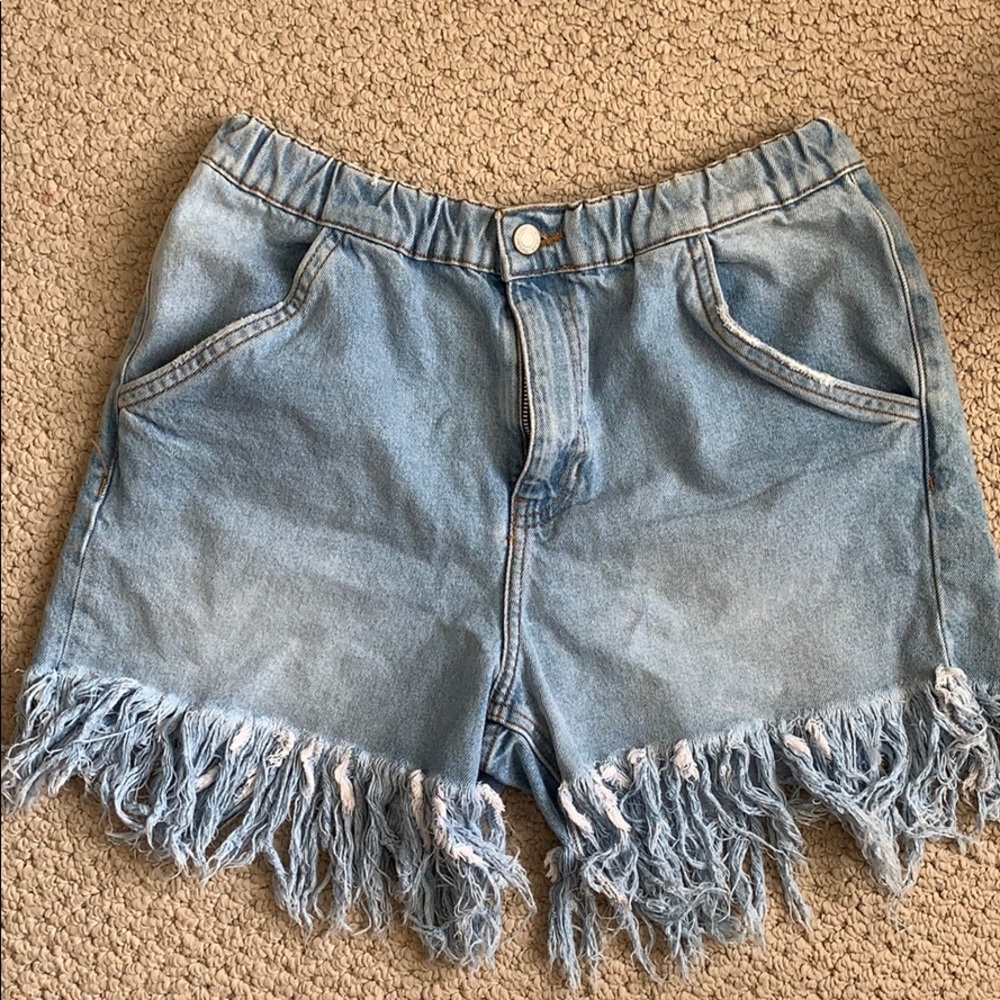 Zara frayed cut off shorts